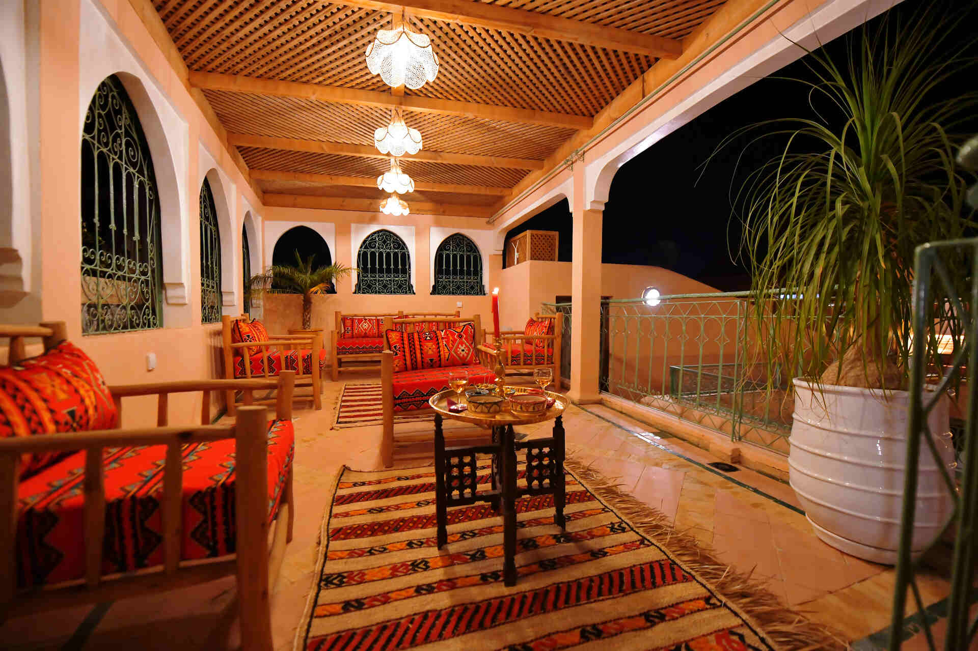 Riad zina rose 89 marrakech terrasse